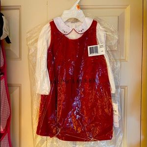 Ralph Lauren red velvet dress size 12 mo